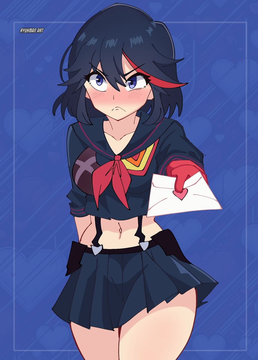 matoi ryuuko and senketsu (kill la kill) drawn by ryukman
