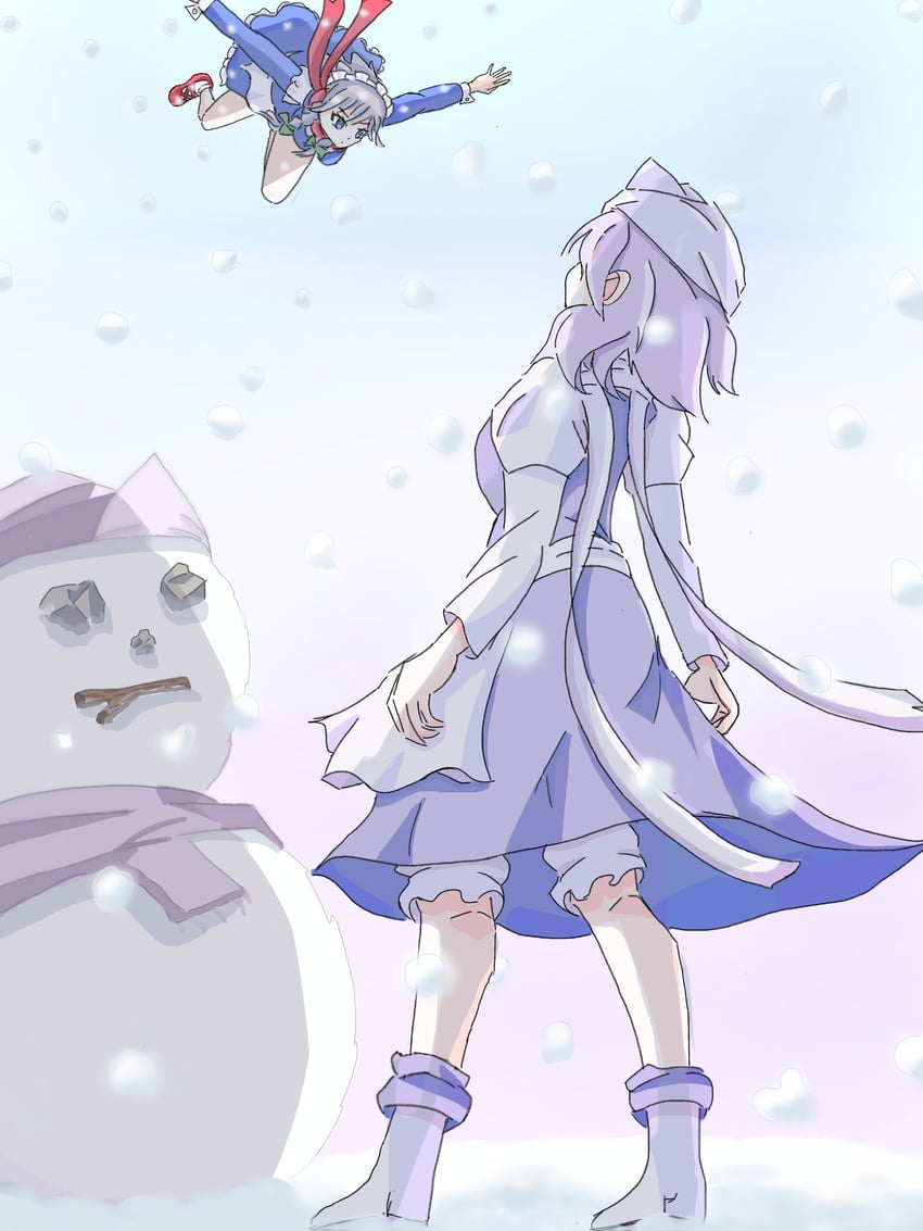 izayoi sakuya and letty whiterock (touhou and 1 more) drawn by papiko6pongui