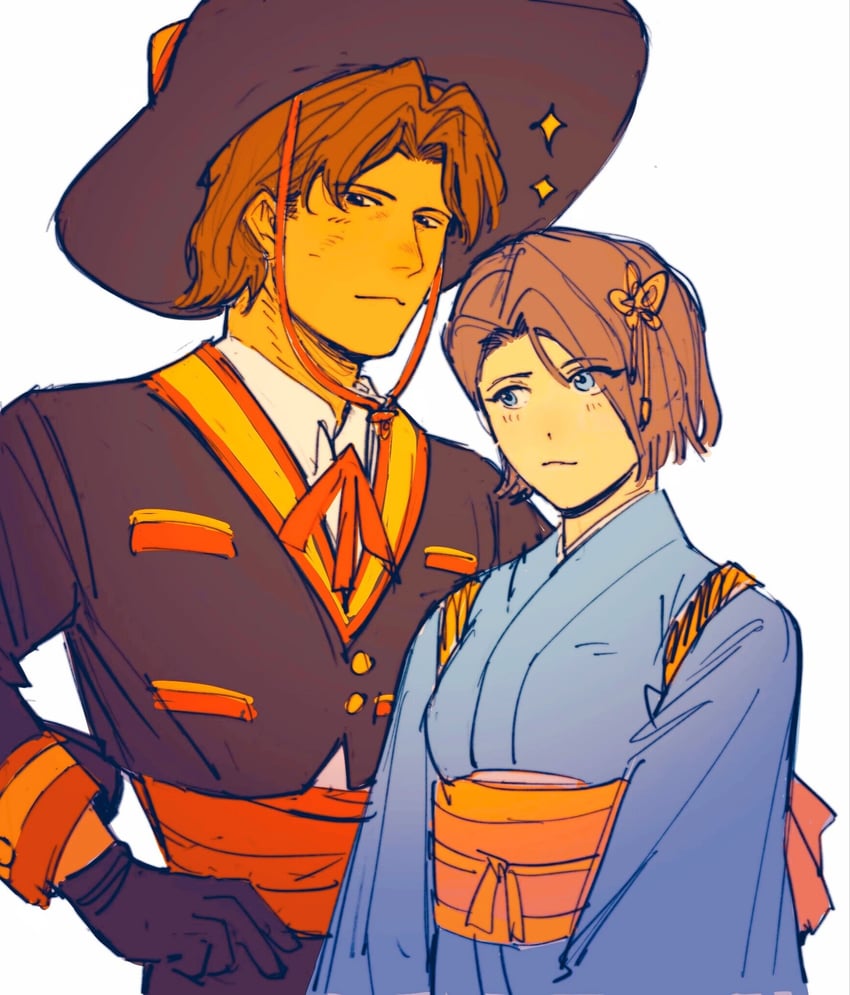 jill valentine and carlos oliveira (resident evil and 1 more) drawn by becheyb