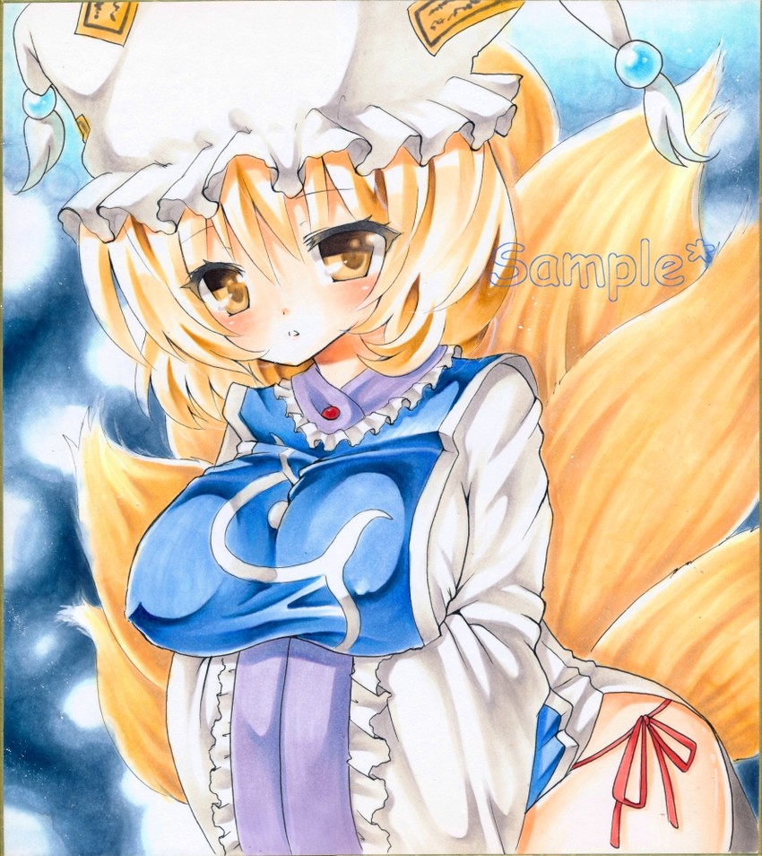 yakumo ran (touhou) drawn by purplepencil