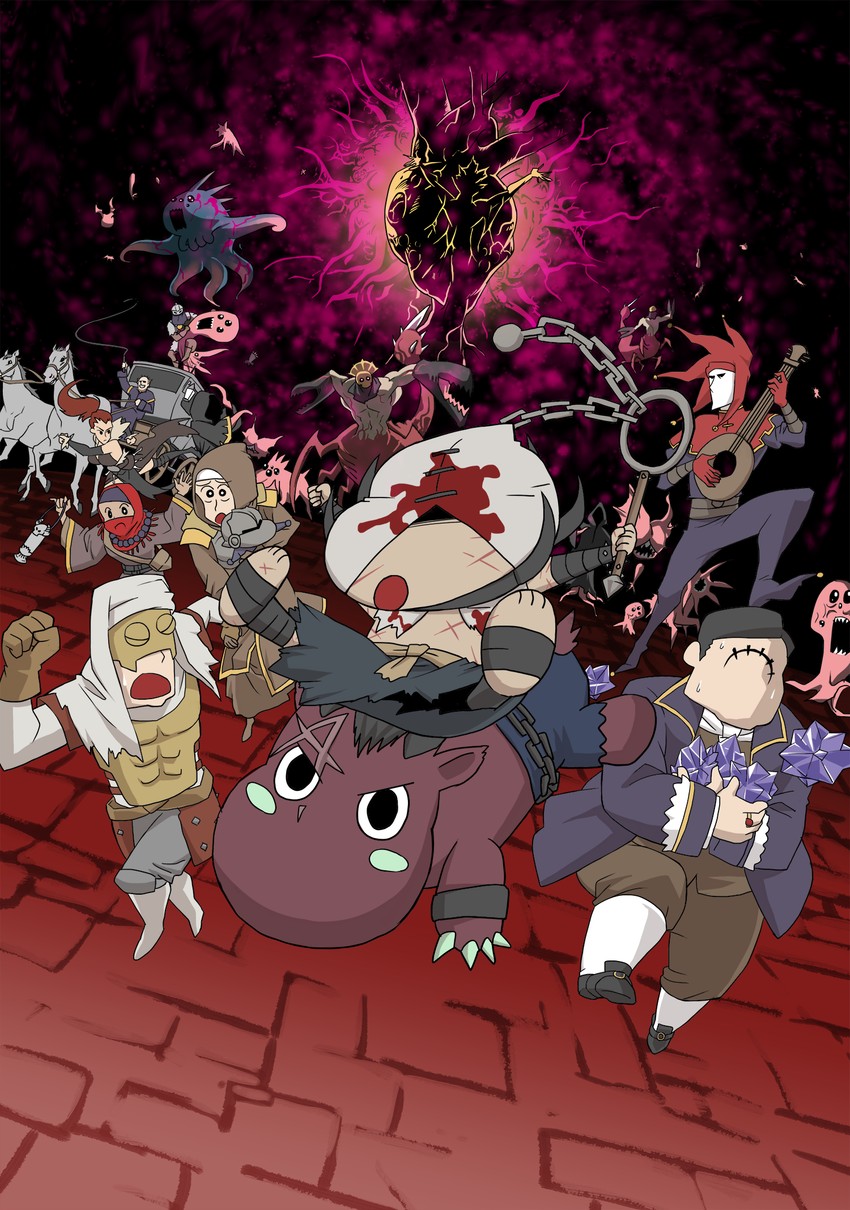 crusader, leper, jester, vestal, bounty hunter, and 14 more (crayon shin-chan and 2 more) drawn by varamill