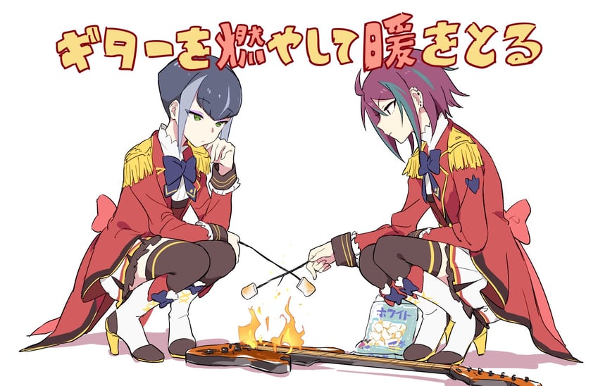 hibiki anna and yachigusa momoko (aikatsu! and 1 more) drawn by shiontaso