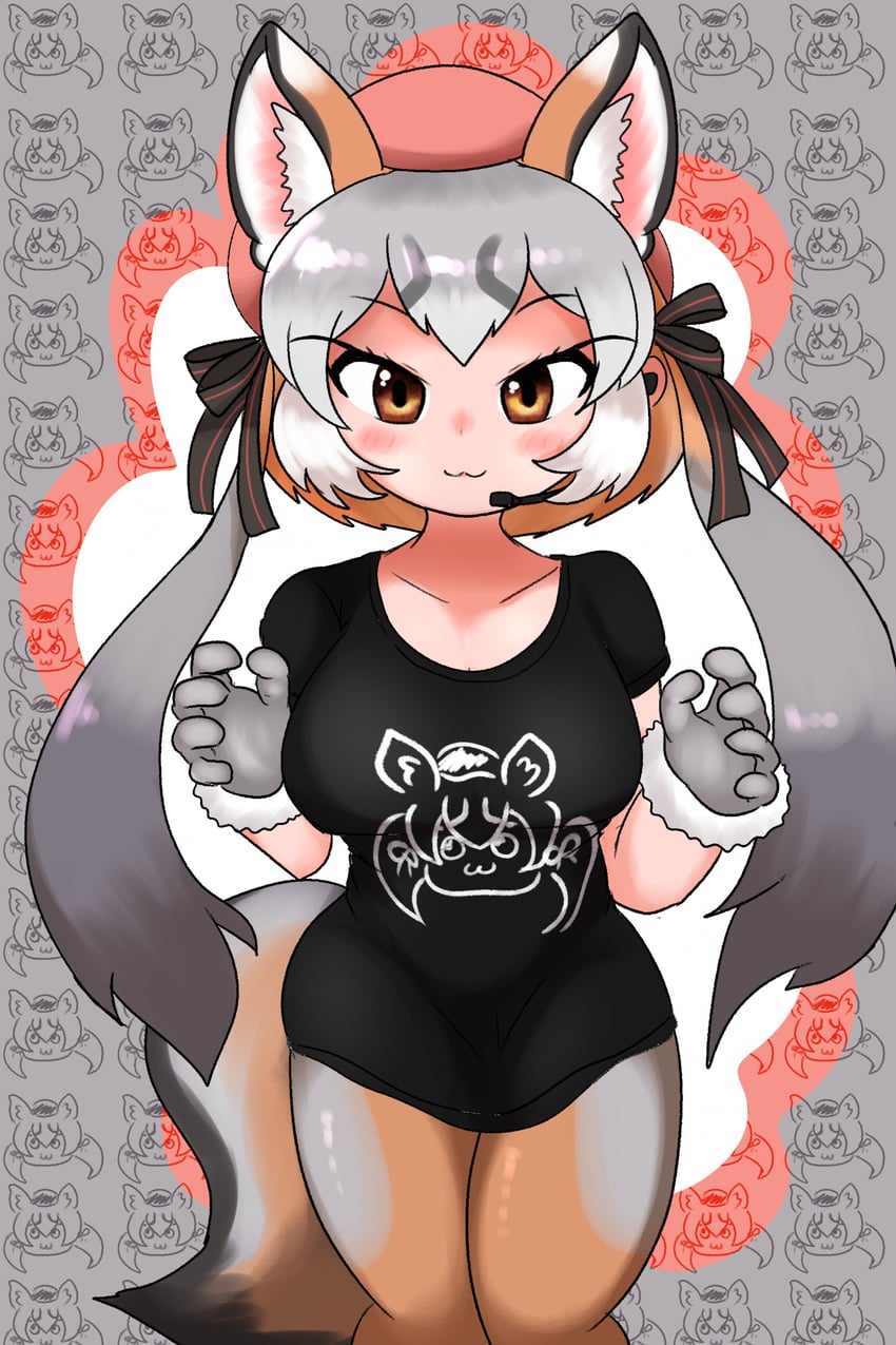 island fox and kanihai (kemono friends and 1 more) drawn by futo_utsu