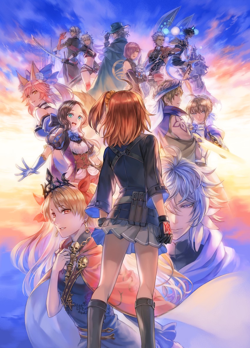 artoria pendragon, saber, mash kyrielight, fujimaru ritsuka, tamamo, and 13 more (fate and 3 more) drawn by kato_ayaka