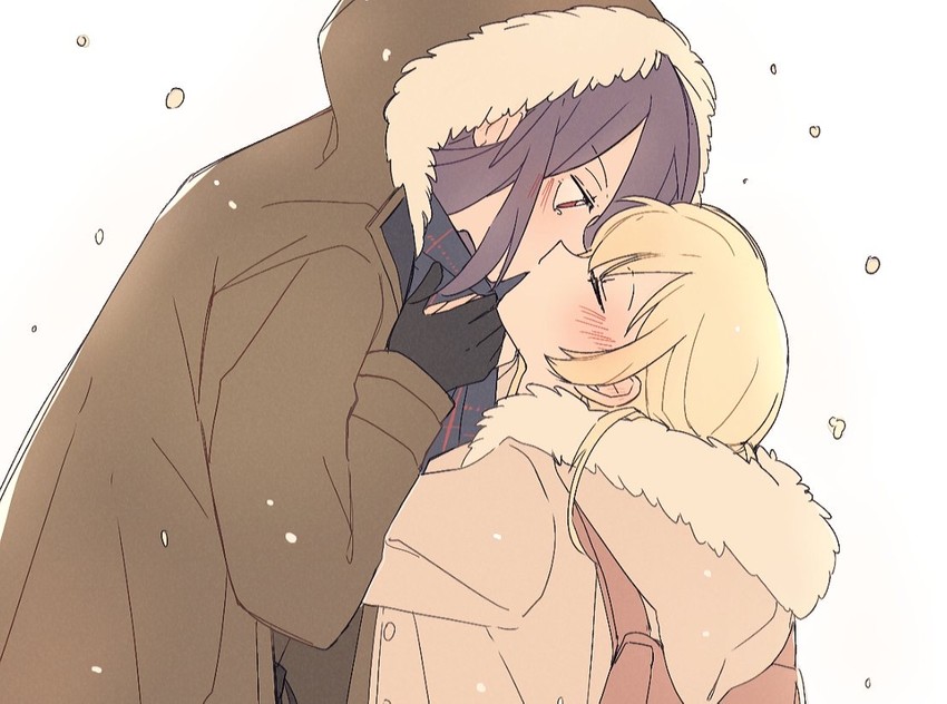 shirasagi chisato and seta kaoru (bang dream!) drawn by seri_(vyrlw)