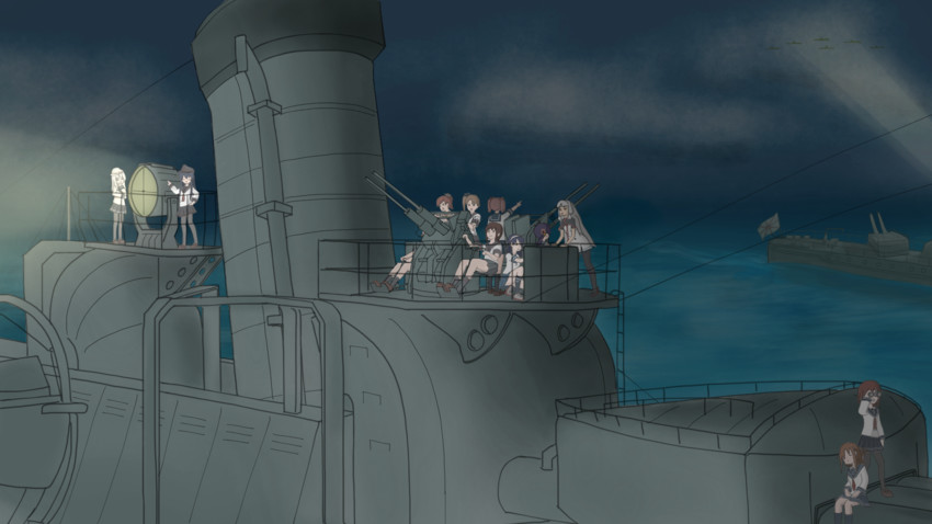 hibiki, inazuma, fubuki, ikazuchi, akatsuki, and 12 more (kantai collection) drawn by mozartichoke