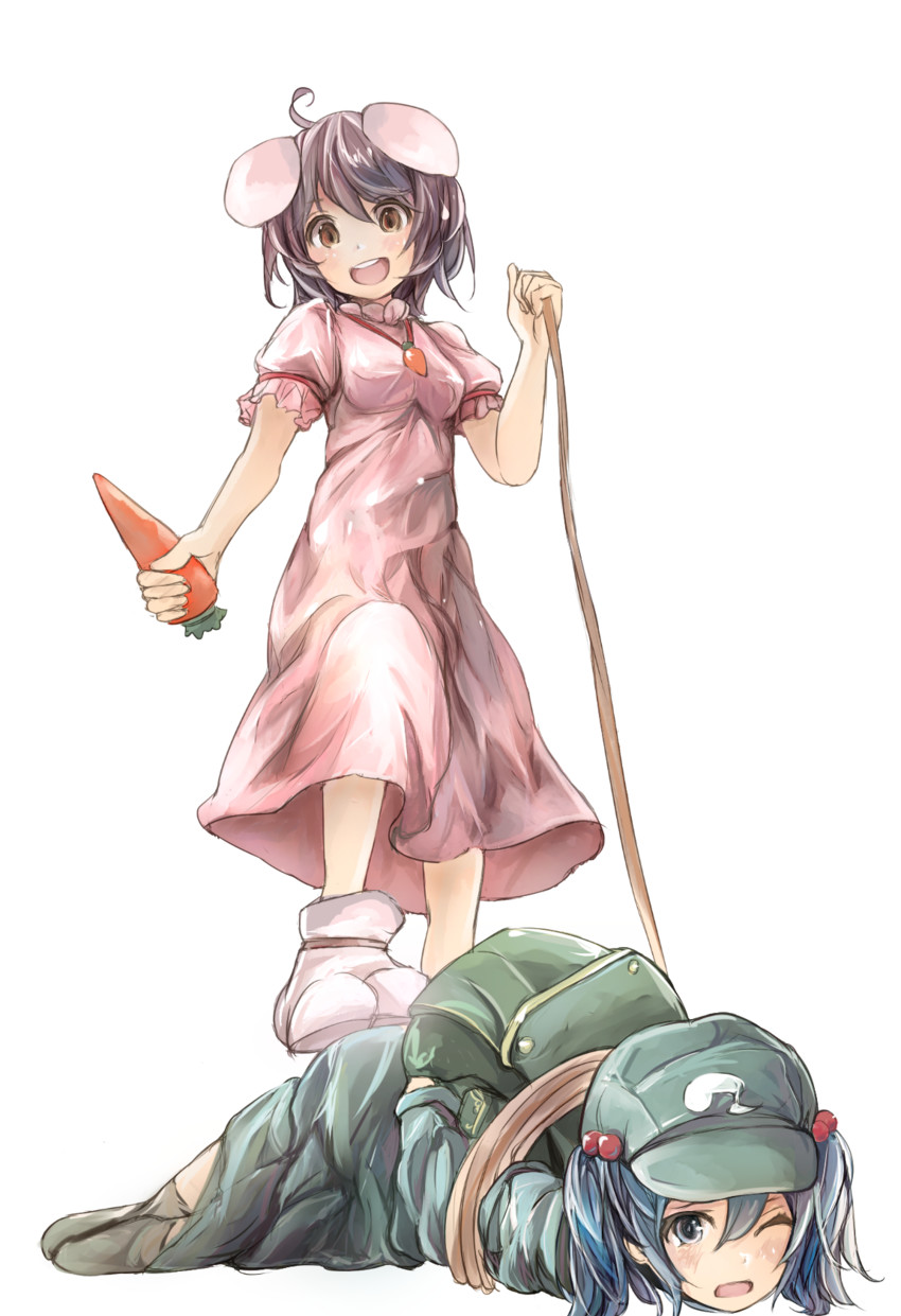 kawashiro nitori and inaba tewi (touhou) drawn by shimada_sarasara