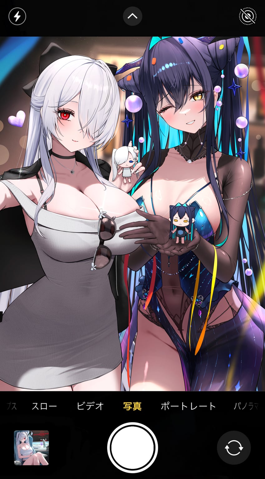 cinderella and little mermaid (goddess of victory: nikke) drawn by umbsy_gi