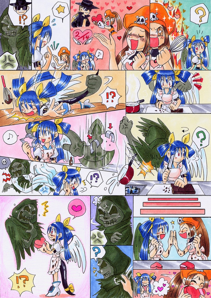 dizzy, may, necro, undine, and johnny (guilty gear) drawn by hououji_arashi