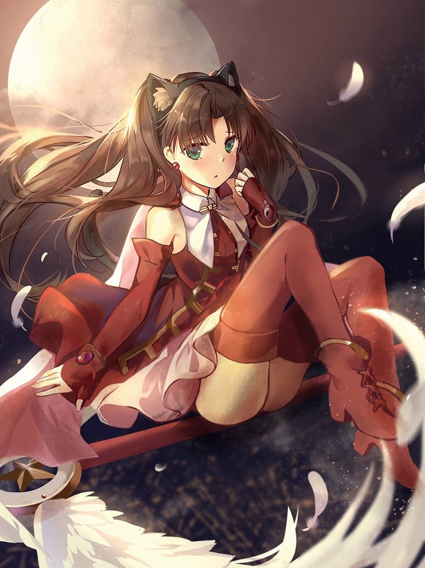 tohsaka rin, magical ruby, and kaleido ruby (fate and 1 more) drawn by kita_(kitairoha)