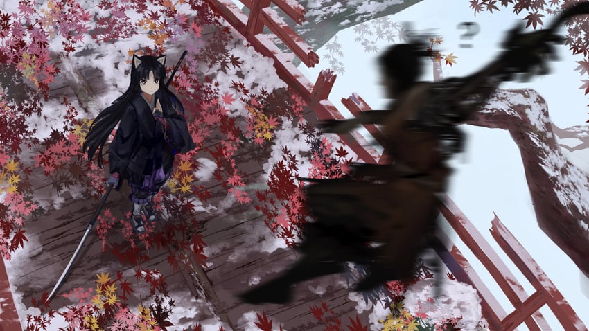 saga and sekiro (arknights and 1 more) drawn by witz_wenji