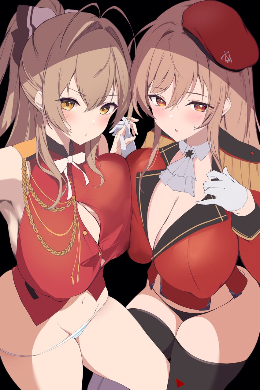 rapi and sento isuzu (goddess of victory: nikke and 1 more) drawn by hido_(cherryhido)