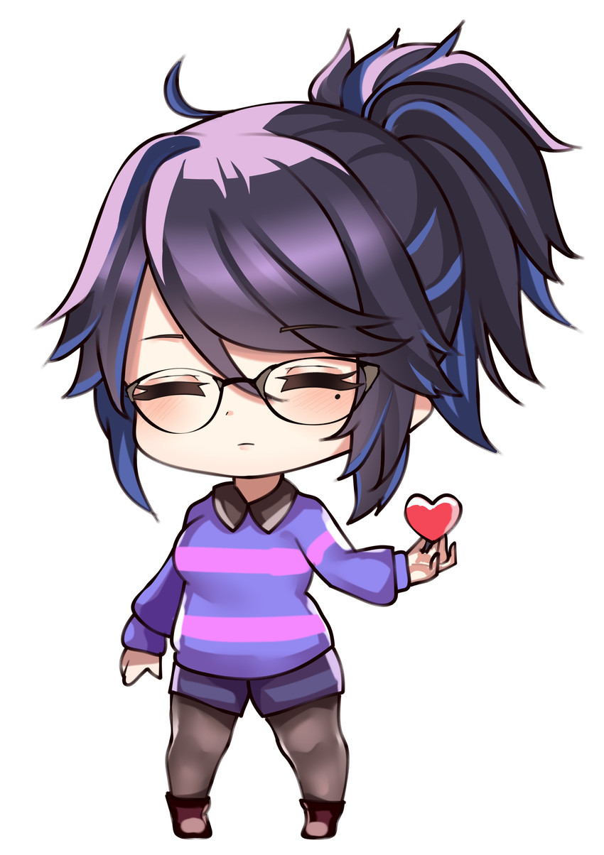 frisk and kson (indie virtual youtuber and 1 more) drawn by nyctea_snow