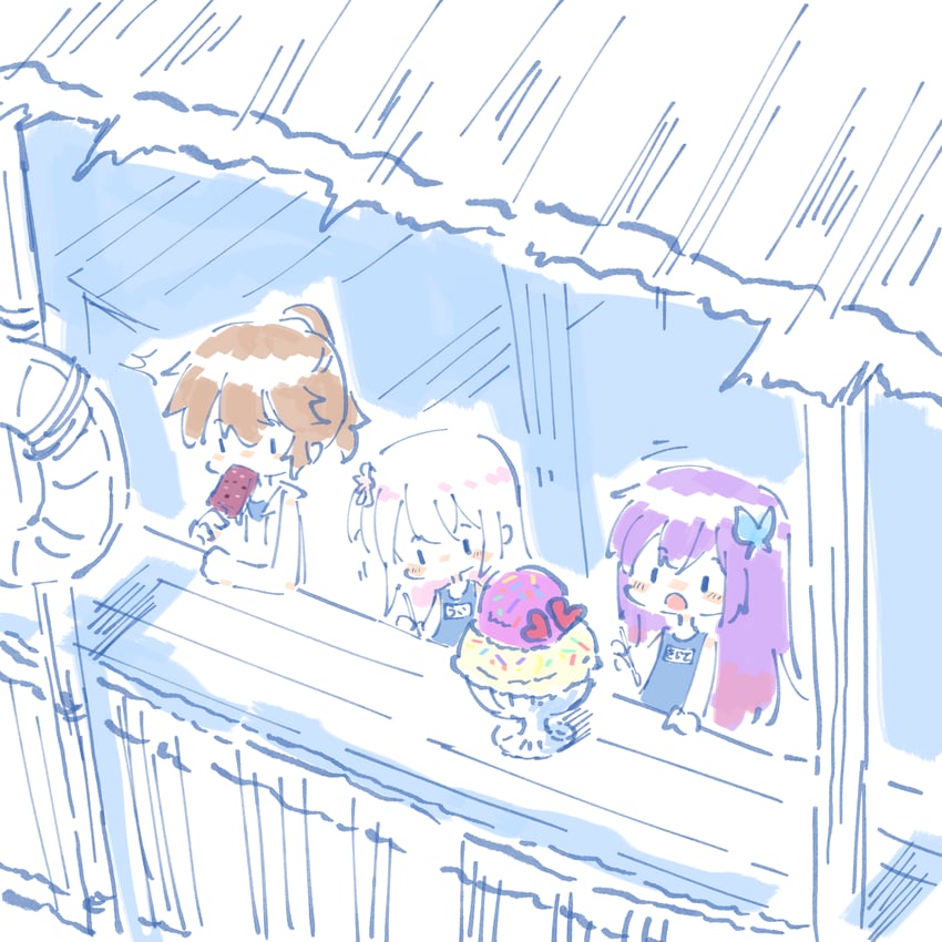 funada kiito, funada ui, and nagasawa yuki (assault lily) drawn by teisuu