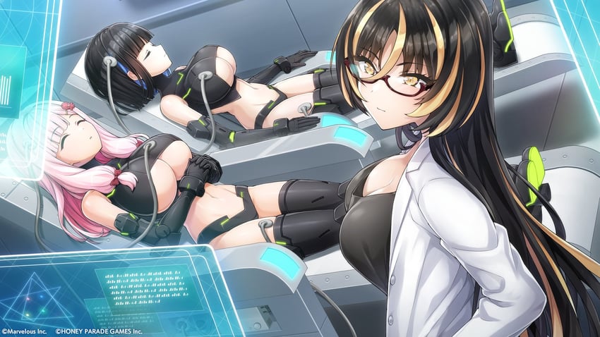 eines, nacht, and amadea wolfa (dolphin wave) drawn by ootomo_takuji