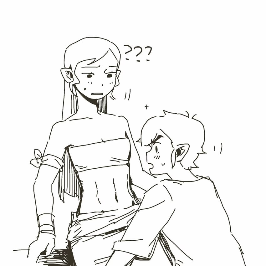 link and tetra (the legend of zelda and 1 more) drawn by senzo6700