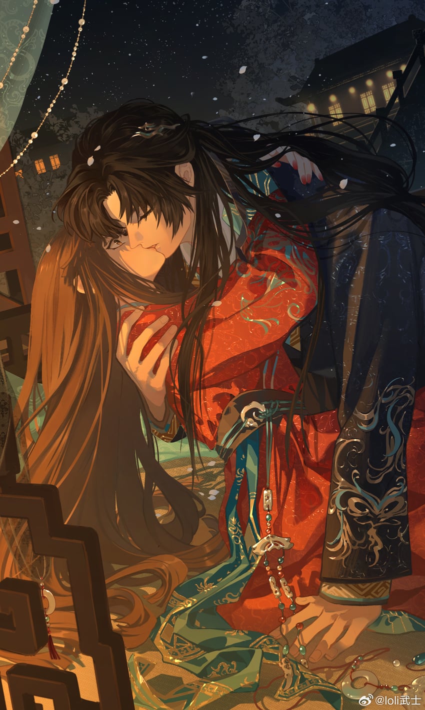 protagonist and zayne (love and deepspace) drawn by loli_bushi