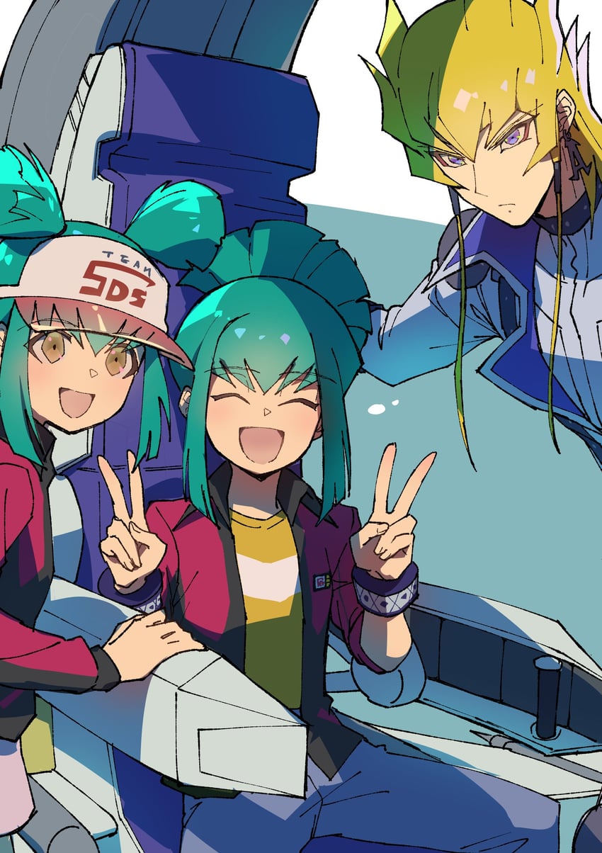 jack atlas, luca, and lua (yu-gi-oh! and 1 more) drawn by youko-shima