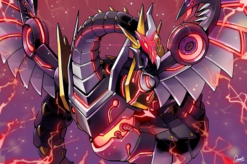 cyber dragon infinity (yu-gi-oh!) drawn by cosmo-5