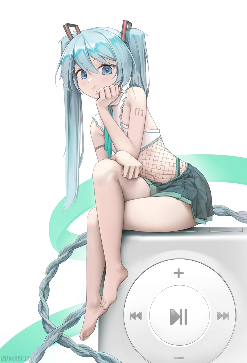 hatsune miku (vocaloid and 1 more) drawn by vrabius