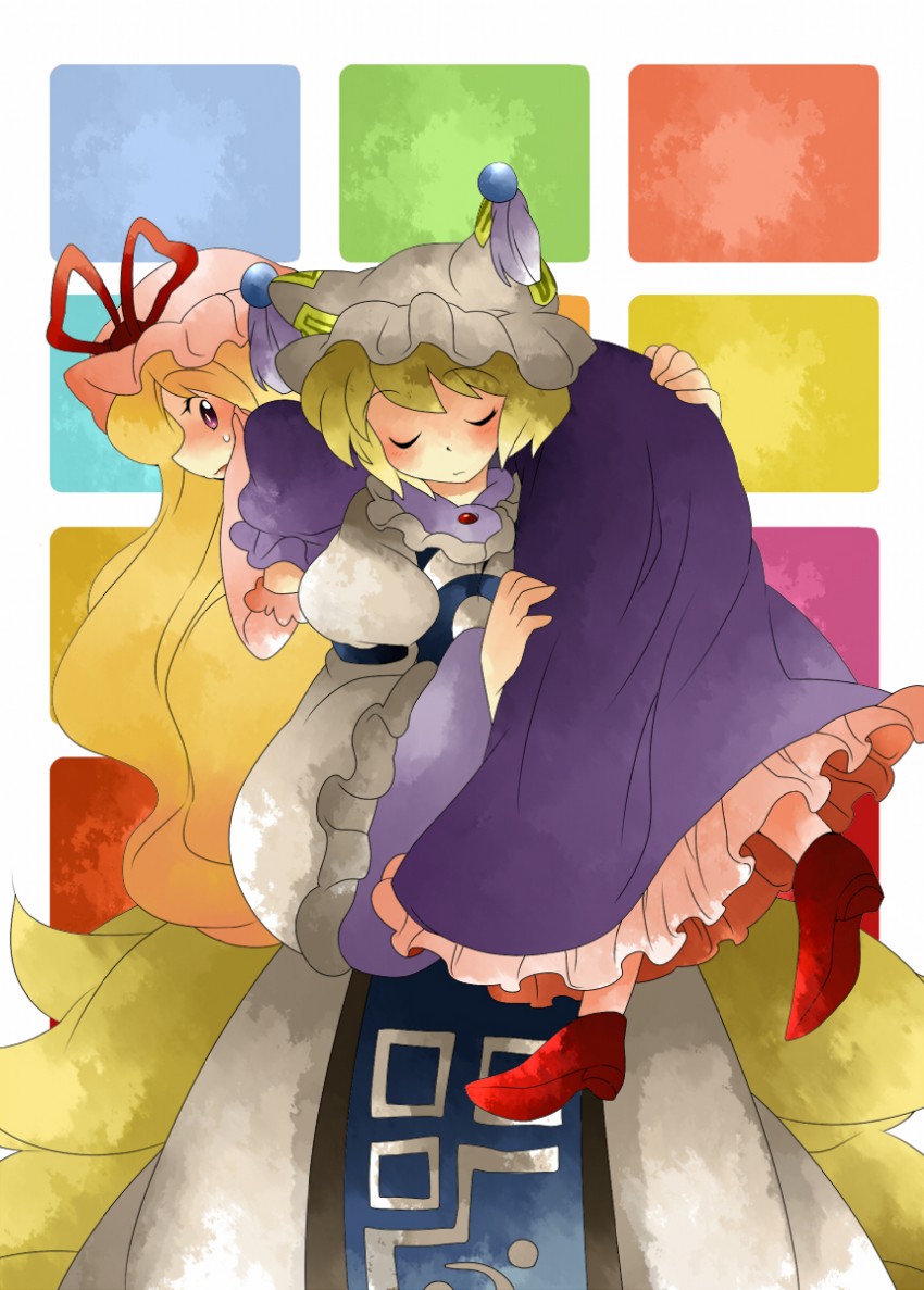 yakumo yukari and yakumo ran (touhou) drawn by hammer_(sunset_beach)