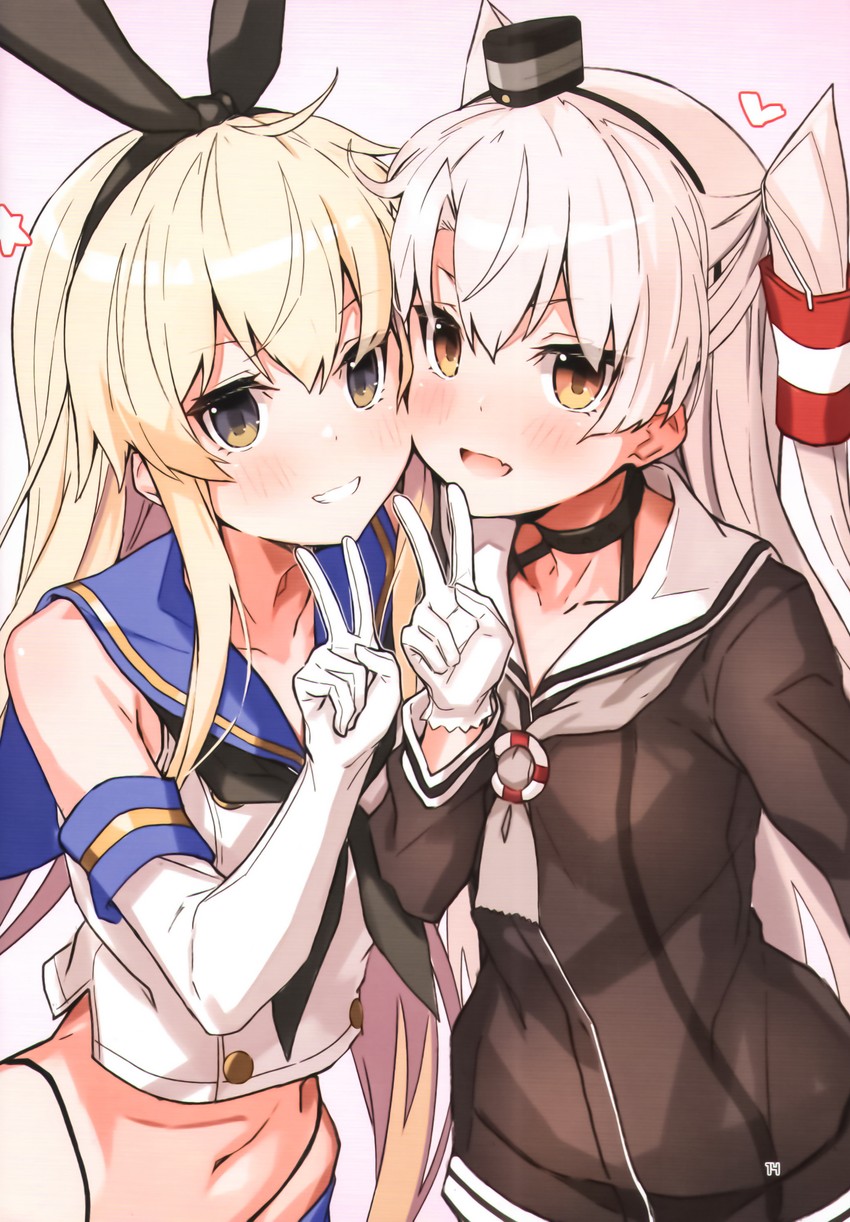 shimakaze and amatsukaze (kantai collection) drawn by takanashi_kei_(hitsujikan)