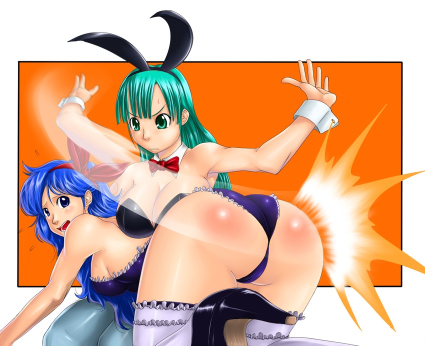 bulma and lunch (dragon ball) drawn by judge_martin