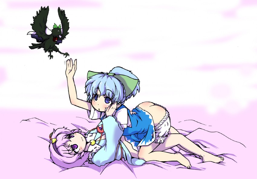 cirno, komeiji satori, and reiuji utsuho (touhou) drawn by eruichi_(redphantom)