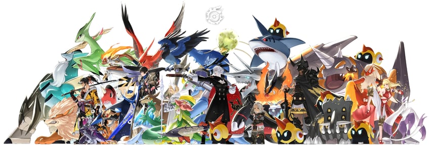 arcanine, emolga, blaziken, serperior, blastoise, and 33 more (pokemon and 2 more) drawn by potion_lilac
