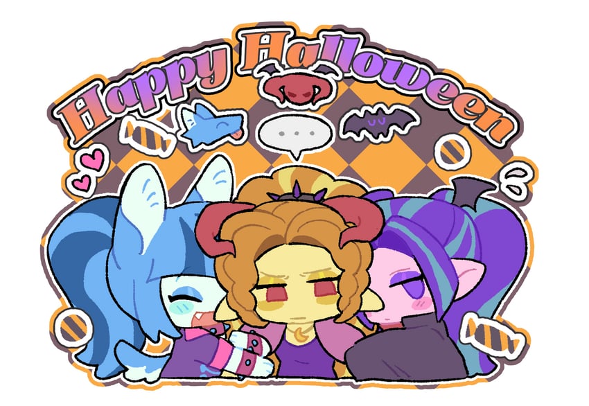 sonata dusk, adagio dazzle, and aria blaze (my little pony and 2 more) drawn by lwen