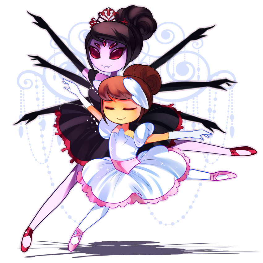 frisk and muffet (undertale and 1 more) drawn by rotodisk