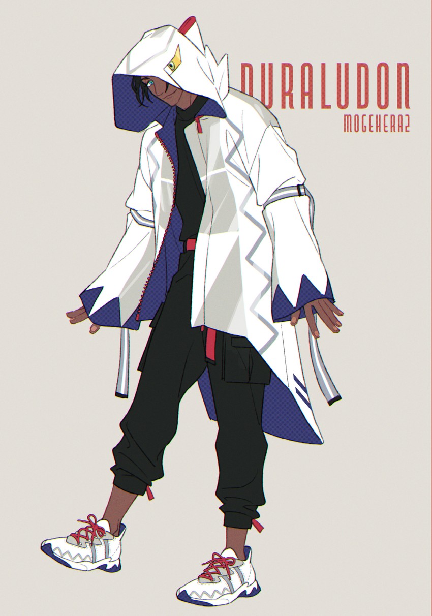 raihan and duraludon (pokemon and 1 more) drawn by moge-hera