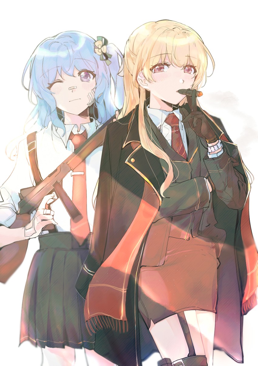 matsubara kanon and shirasagi chisato (bang dream!) drawn by kyudoli
