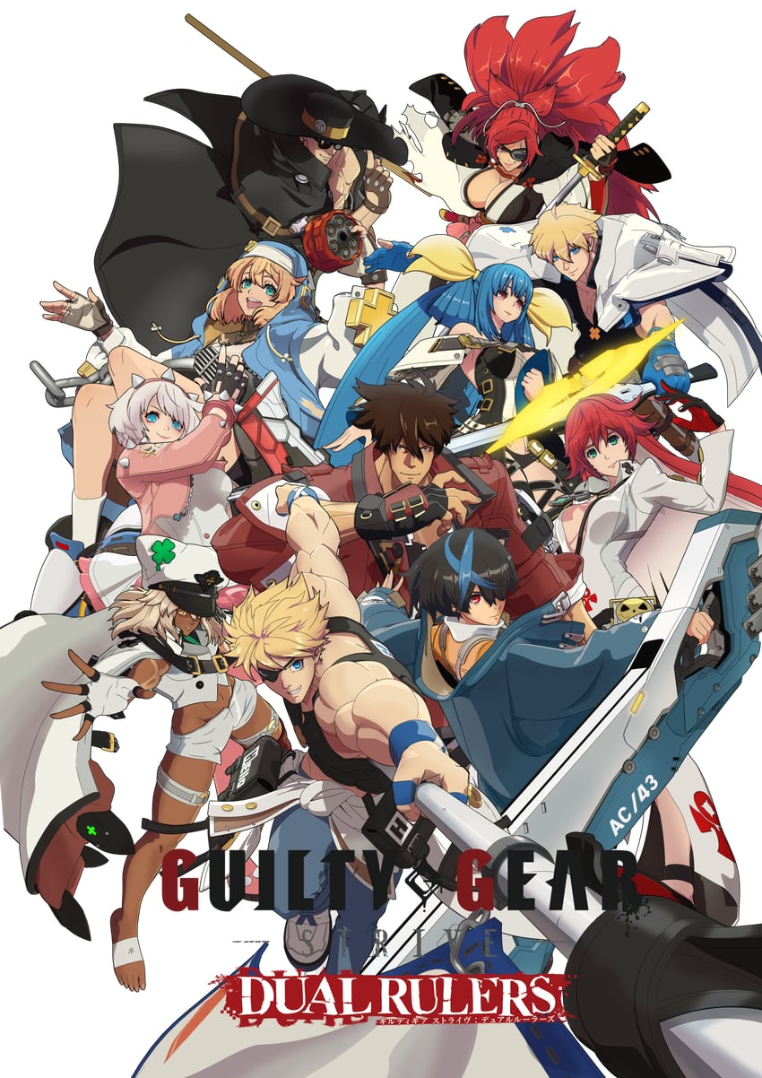 bridget, dizzy, ramlethal valentine, elphelt valentine, baiken, and 5 more (guilty gear and 2 more)