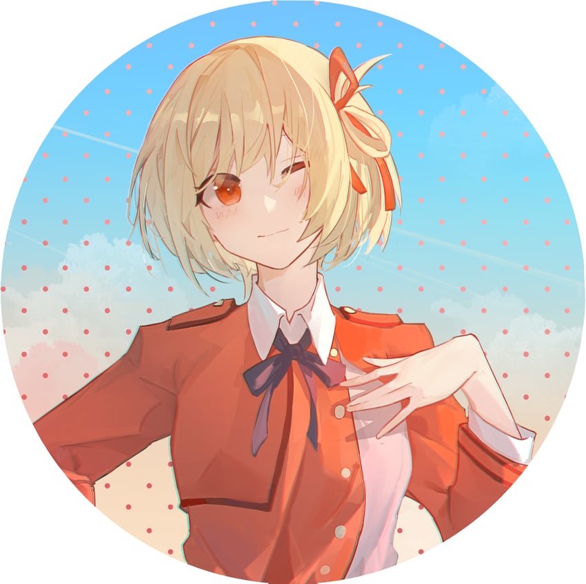 nishikigi chisato (lycoris recoil) drawn by krao