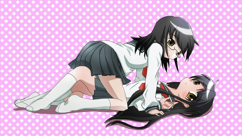 kitsu chiri and fujiyoshi harumi (sayonara zetsubou sensei and 2 more) drawn by kago