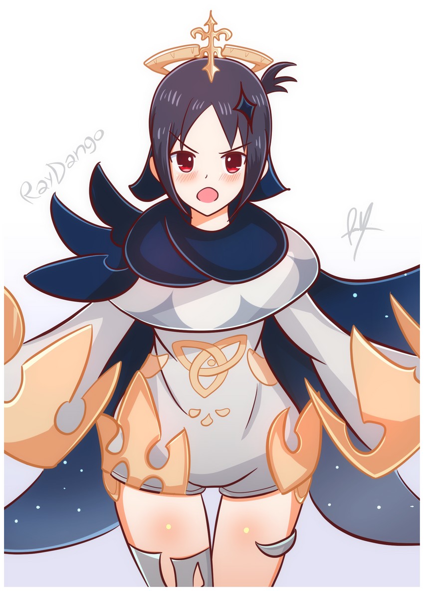 paimon, shinomiya kaguya, and koga aoi (genshin impact and 1 more) drawn by raydango