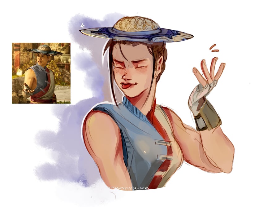 kung lao (mortal kombat and 1 more) drawn by katsapushka