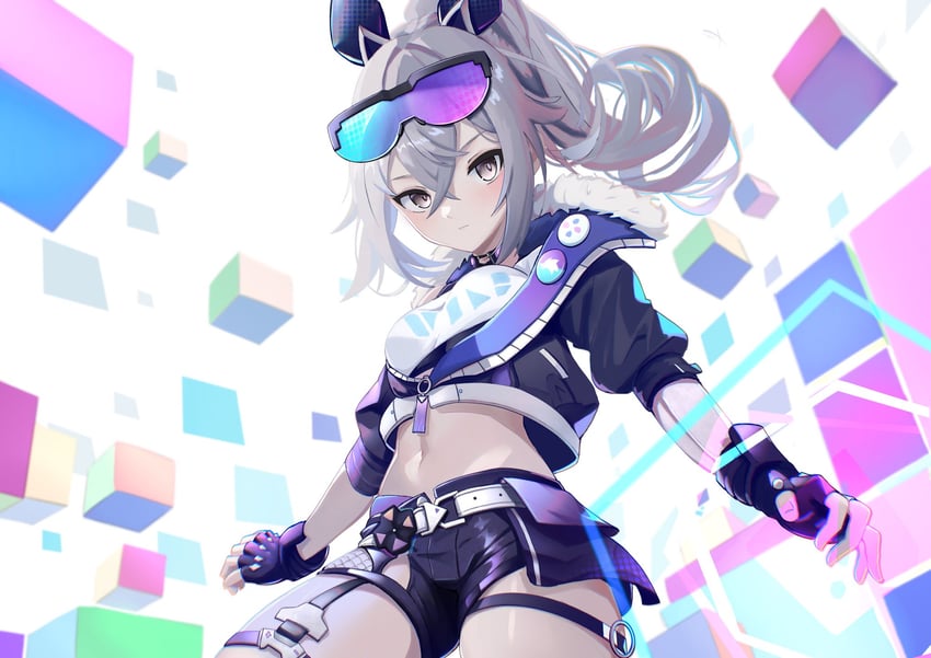 silver wolf (honkai and 1 more) drawn by yan_kodiac