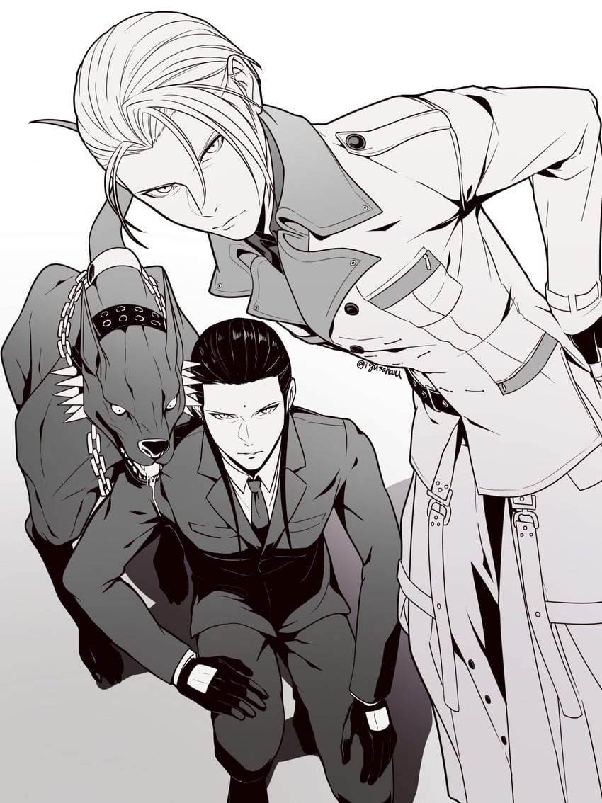tseng, rufus shinra, and dark nation (final fantasy and 2 more) drawn by igusaharu