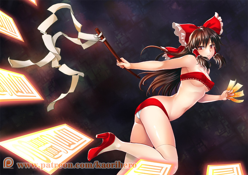 hakurei reimu (touhou) drawn by kaorihero