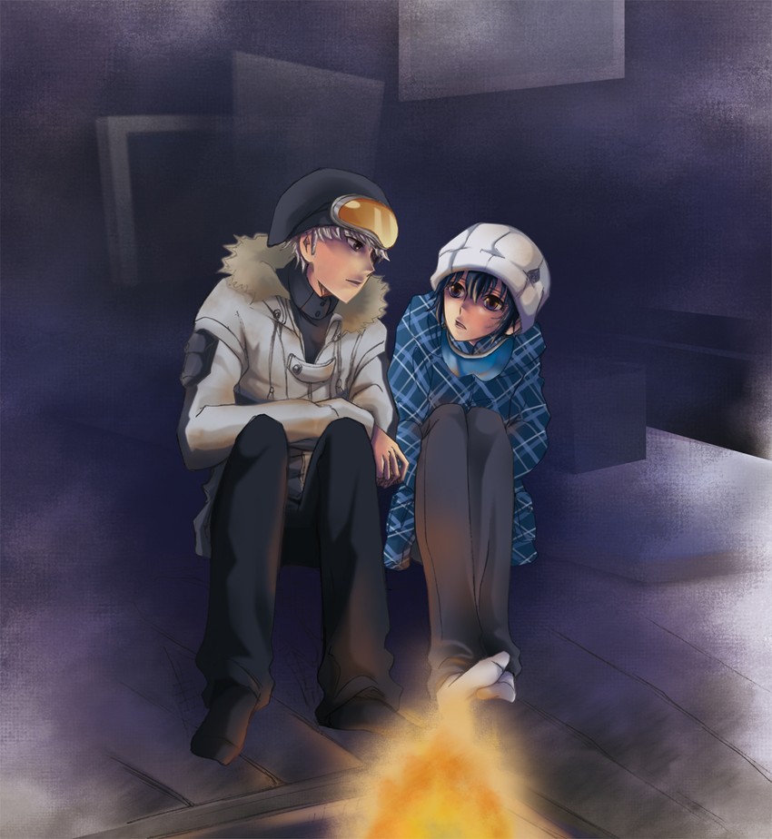 narukami yu and shirogane naoto (persona and 2 more) drawn by taberaremasen