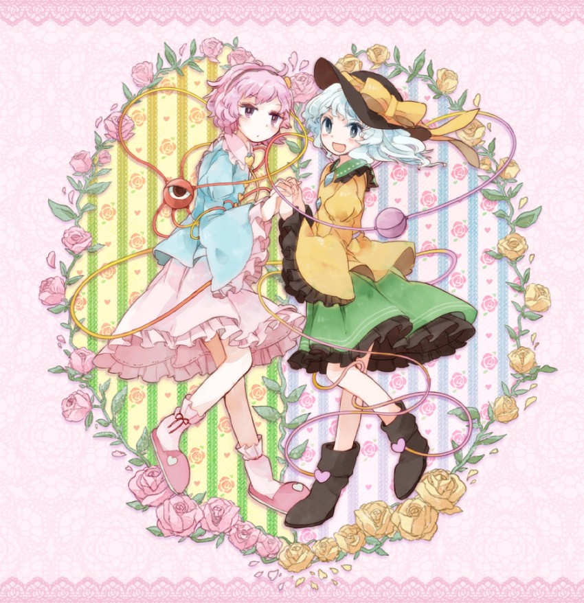komeiji koishi and komeiji satori (touhou) drawn by chachi_(azuzu)