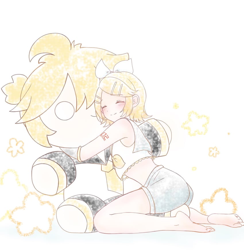 kagamine rin and kagamine len (vocaloid) drawn by konoha_mine