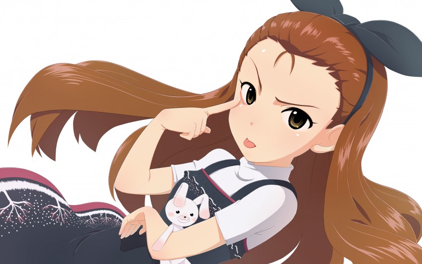 minase iori and usa-chan (idolmaster) drawn by yooguru