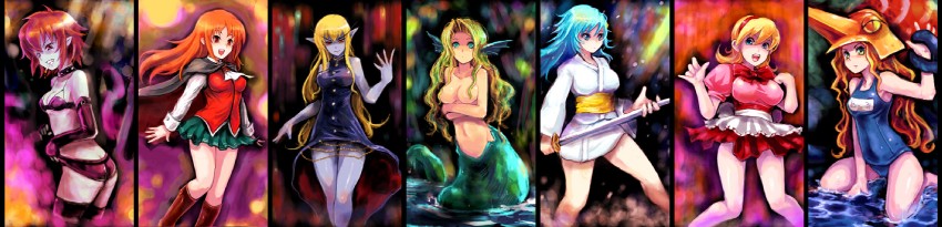 b.b. hood, demitri maximoff, lord raptor, jedah dohma, rikuo, and 2 more (darkstalkers and 2 more) drawn by kara_(color)