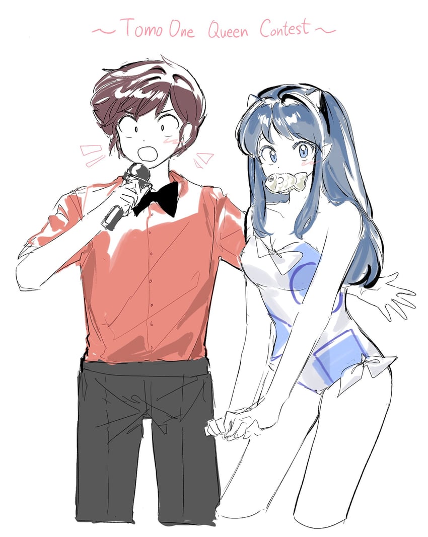 lum and moroboshi ataru (urusei yatsura) drawn by 88_77k