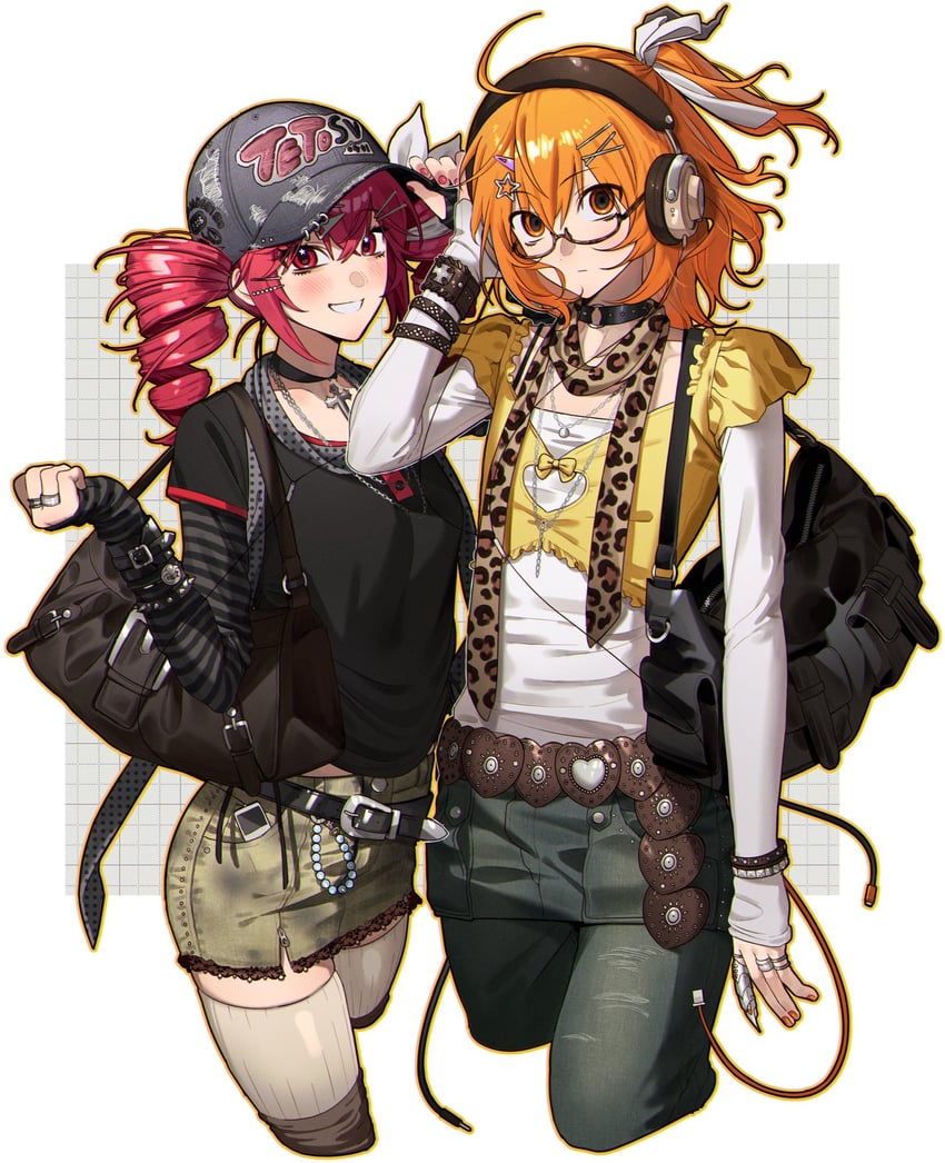 kasane teto and adachi rei (utau and 2 more) drawn by mqiii9