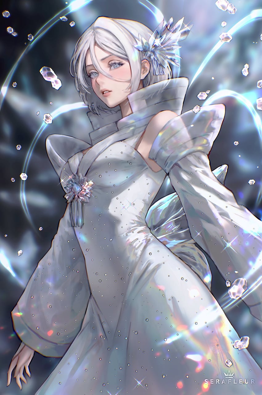 kuchiki rukia (bleach and 1 more) drawn by serafleur