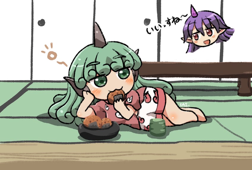 komano aunn and tenkajin chiyari (touhou) drawn by rokugou_daisuke